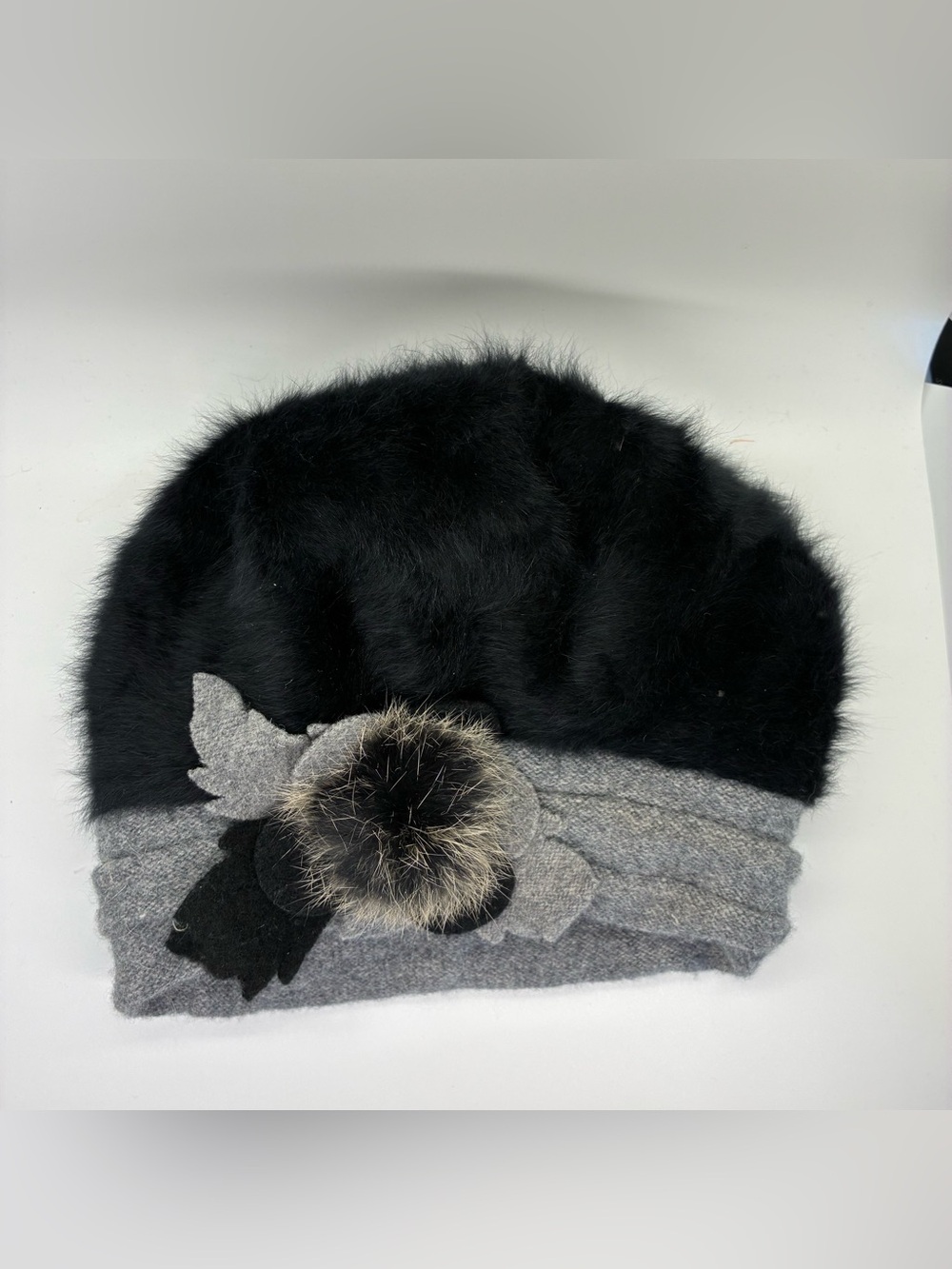 Angora Wool Floral Bucket Hat